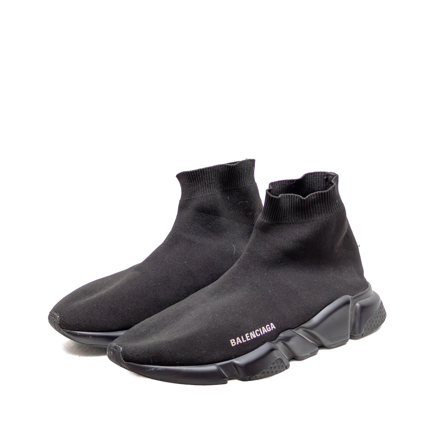 Balenciaga Speed Trainer 2.0 Black Knit Sock Sneakers – Estimated Size EU 44 / US 11