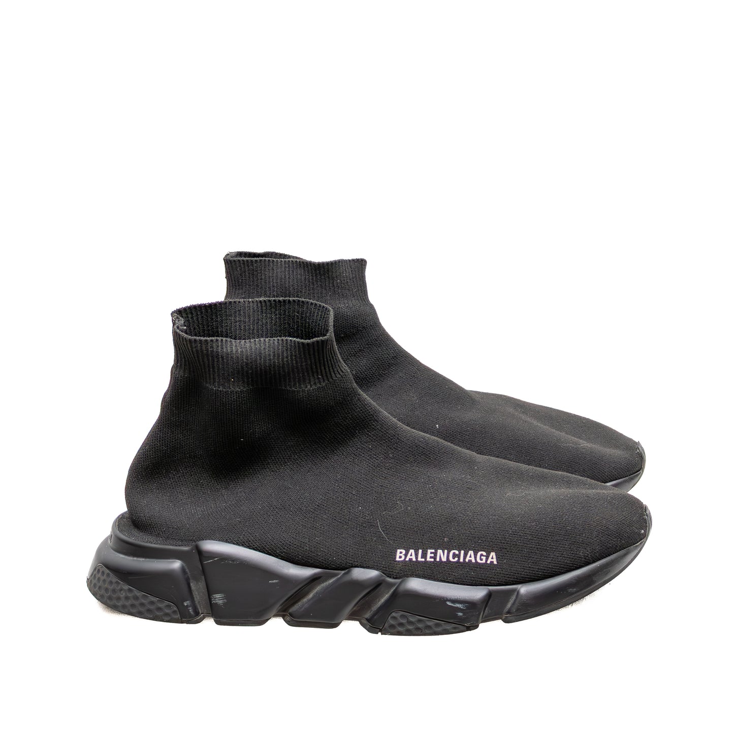 Balenciaga Speed Trainer 2.0 Black Knit Sock Sneakers – Estimated Size EU 44 / US 11