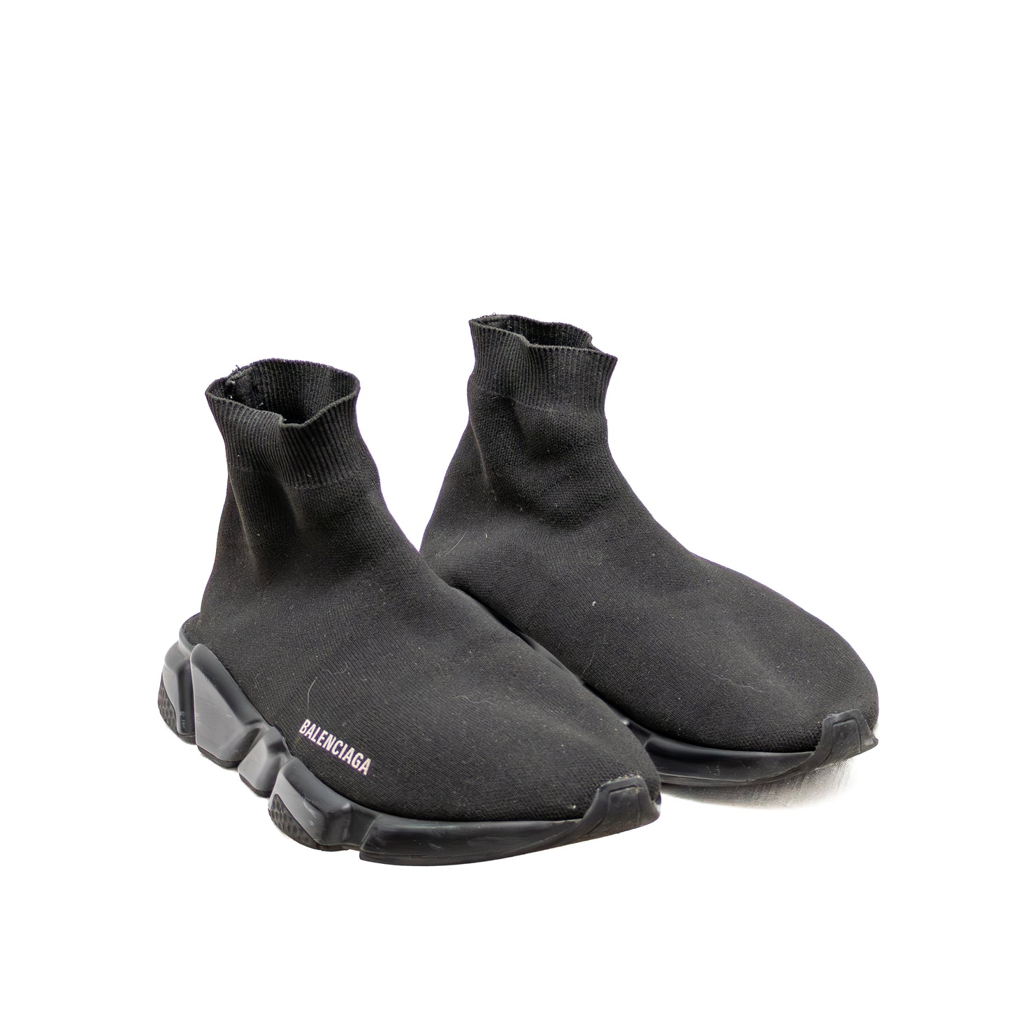Balenciaga Speed Trainer 2.0 Black Knit Sock Sneakers – Estimated Size EU 44 / US 11