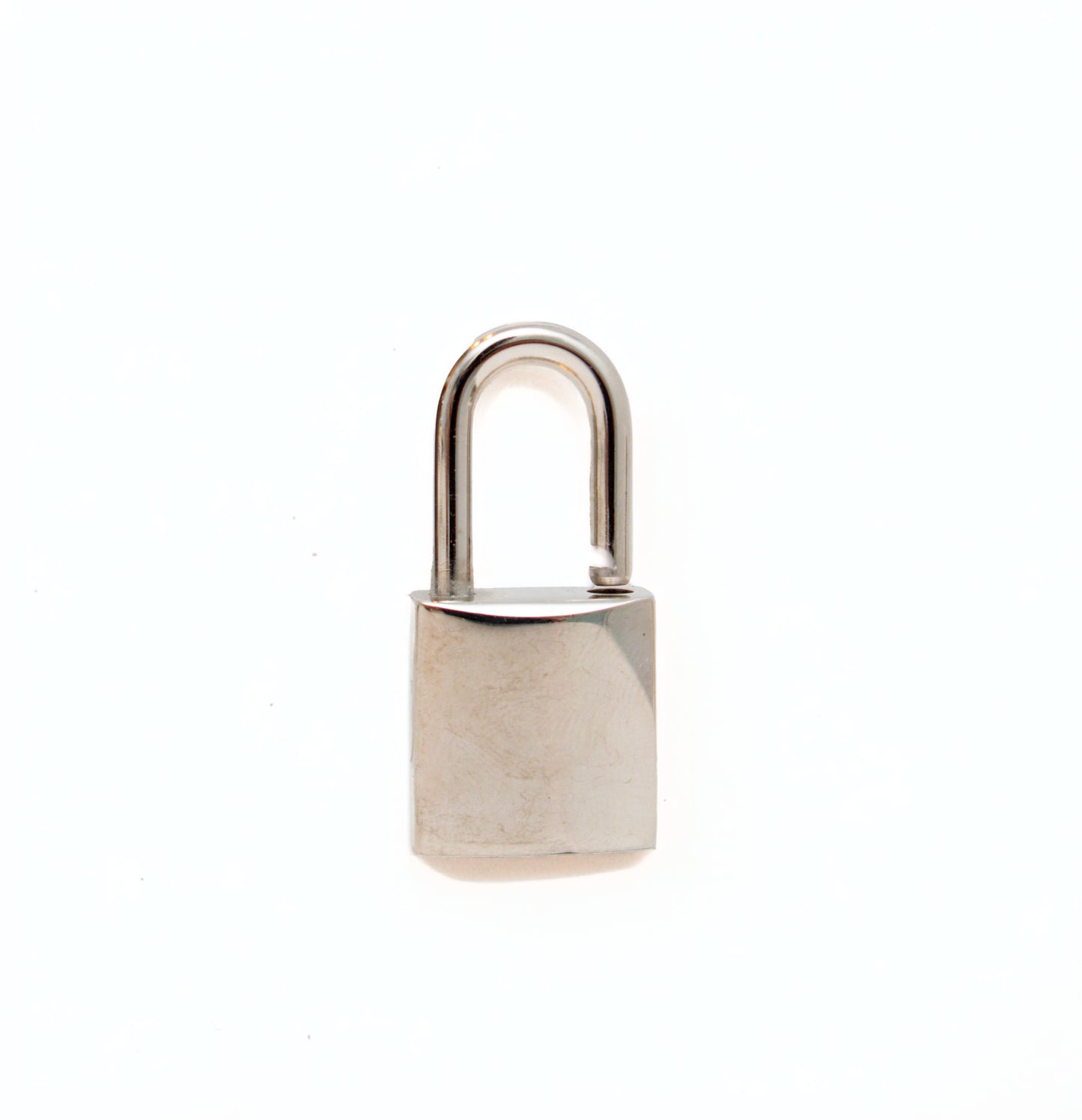 Christian Dior Silver Logo Padlock and Key Bag Charm Set