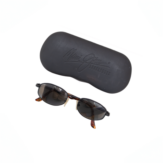 Maui Jim Polarized Sunglasses – Black Frame w/ Tortoise Arms &amp; Case