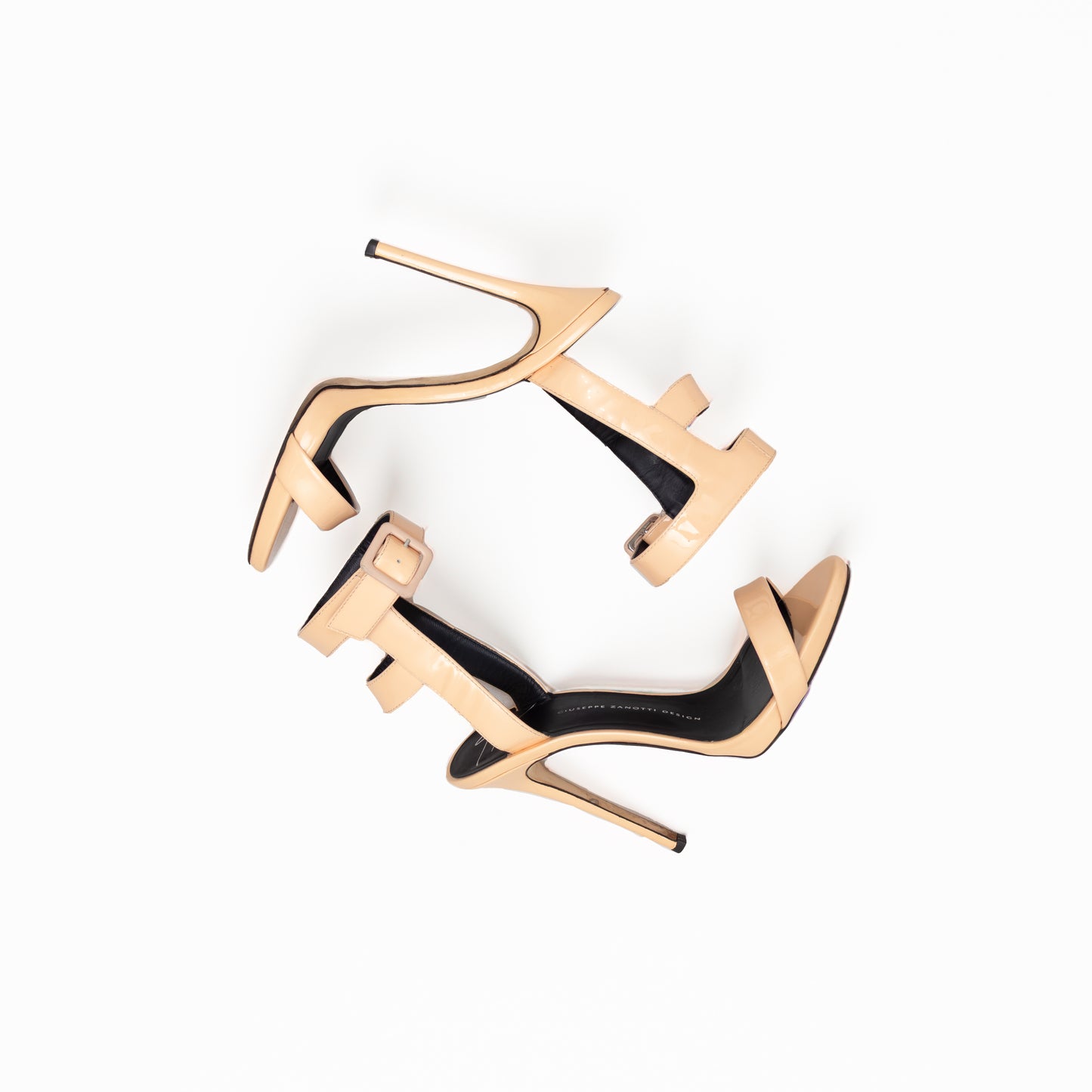 Giuseppe Zanotti Patent Leather Ankle Strap Cage Open Toe Heels Size US 6.5