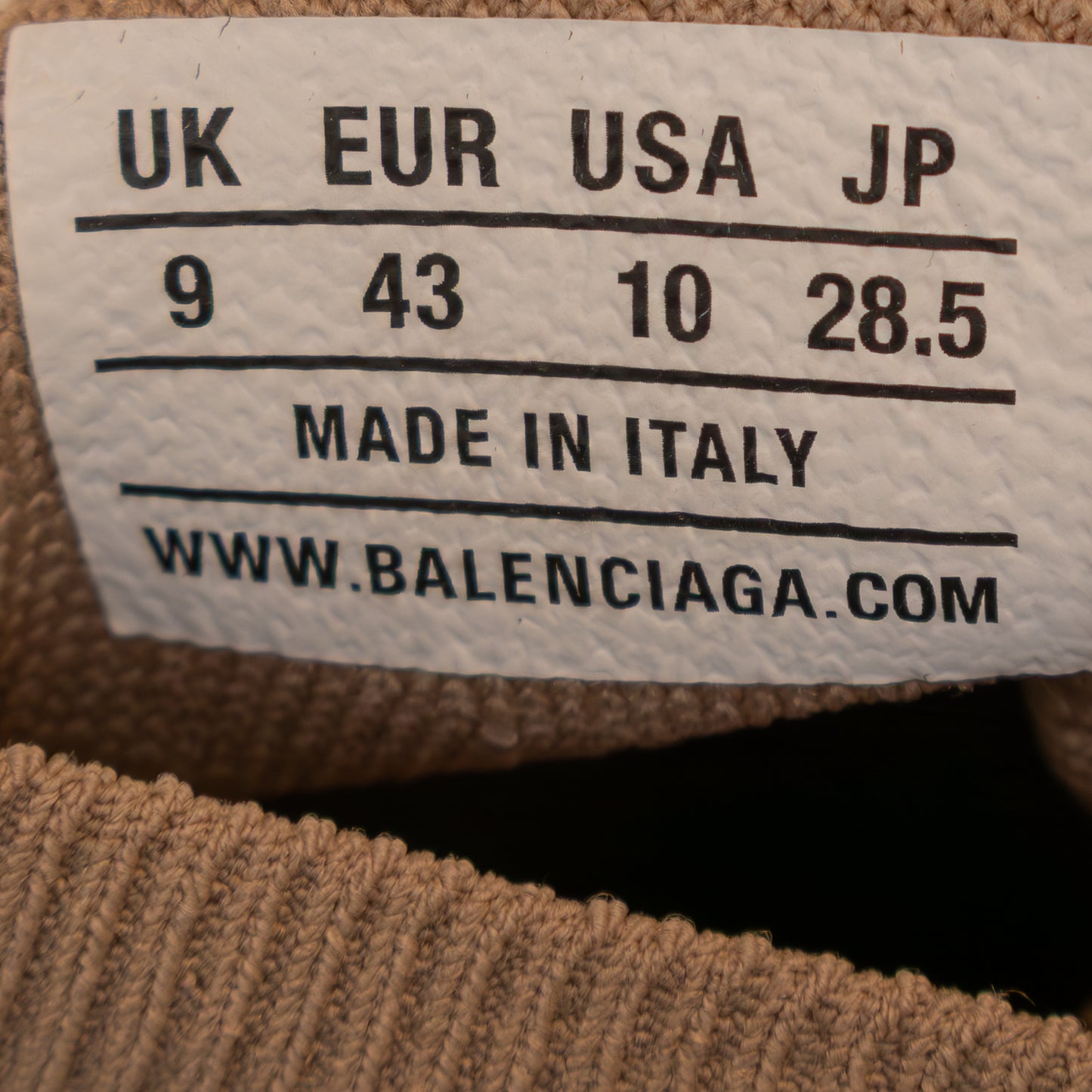 Balenciaga Speed 2.0 Sneakers Beige / Taupe – Size 10 US / 9 UK