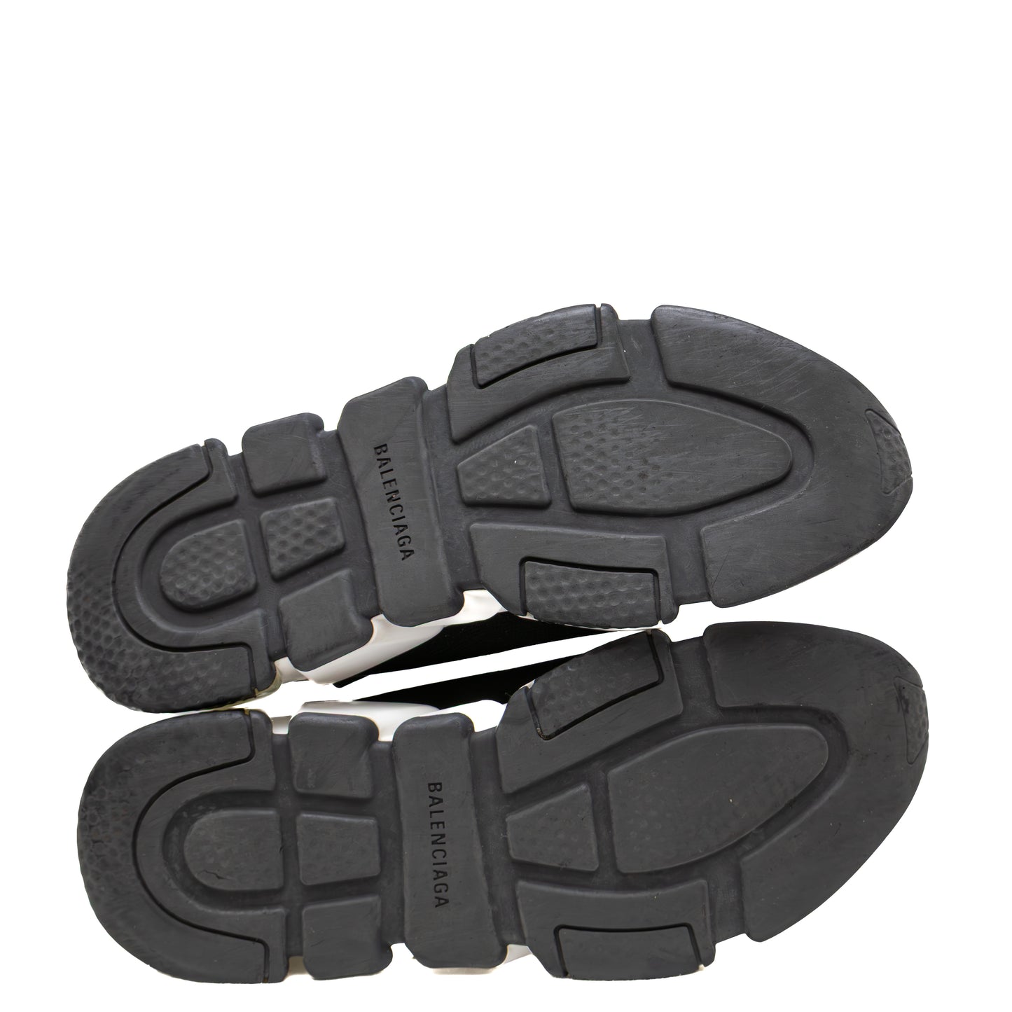 Balenciaga Speed 2.0 Clear Sole Sneakers Black White US 11