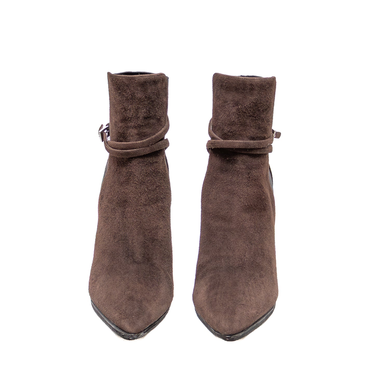 Prada Women’s Brown Suede Stiletto Ankle Boots – Size EU 37 (US 6.5 – 7)