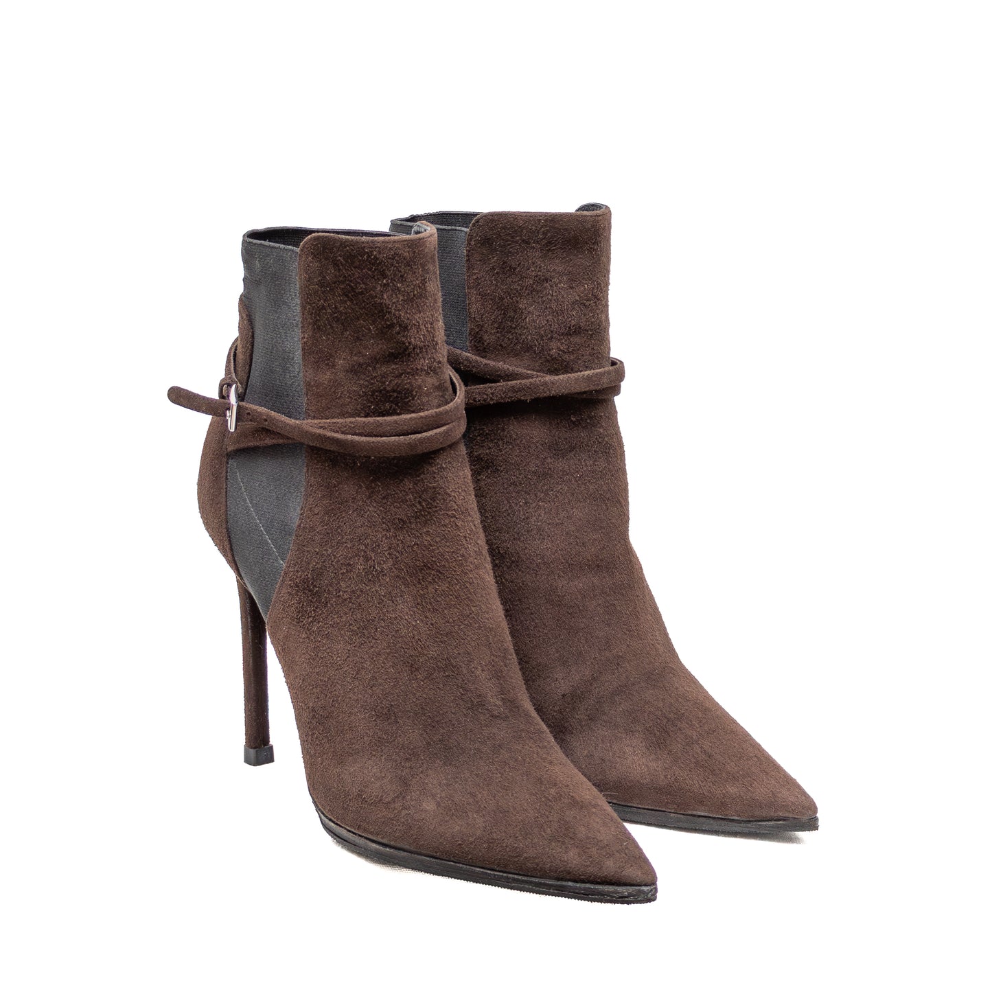 Prada Women’s Brown Suede Stiletto Ankle Boots – Size EU 37 (US 6.5 – 7)