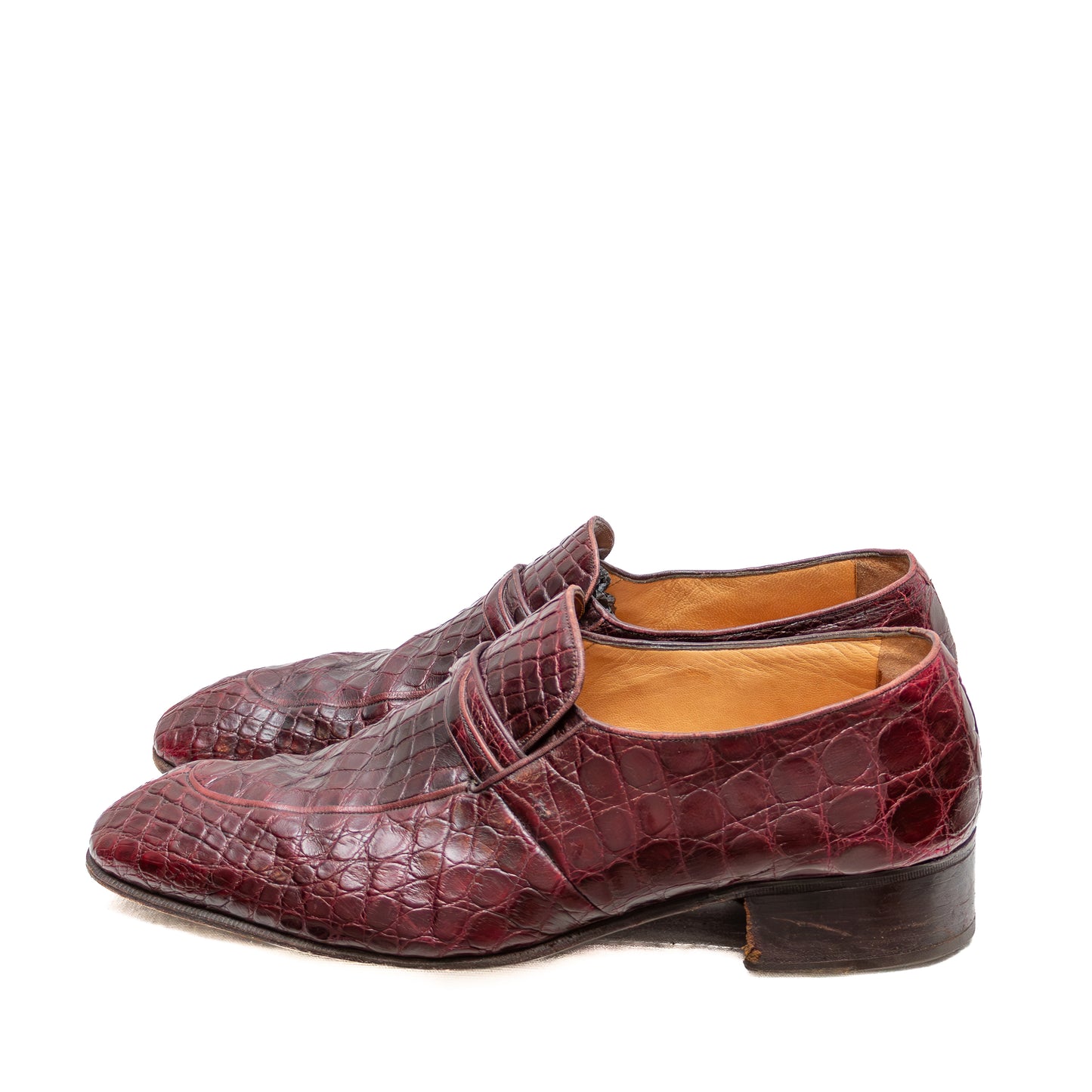 Johnston &amp; Murphy Genuine Alligator Loafers – Burgundy (US 10 / UK 9) – Classic Penny Style