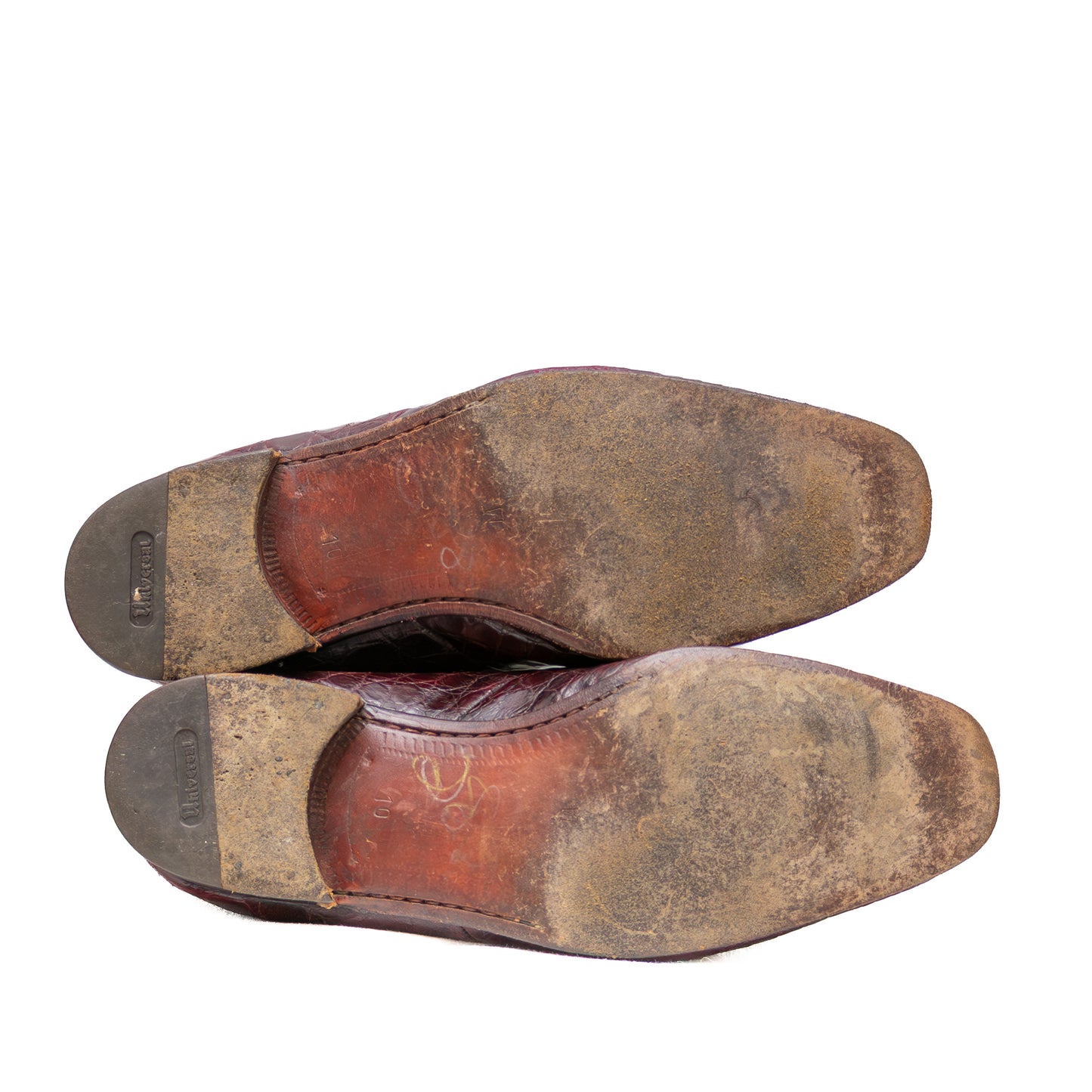 Johnston &amp; Murphy Genuine Alligator Loafers – Burgundy (US 10 / UK 9) – Classic Penny Style