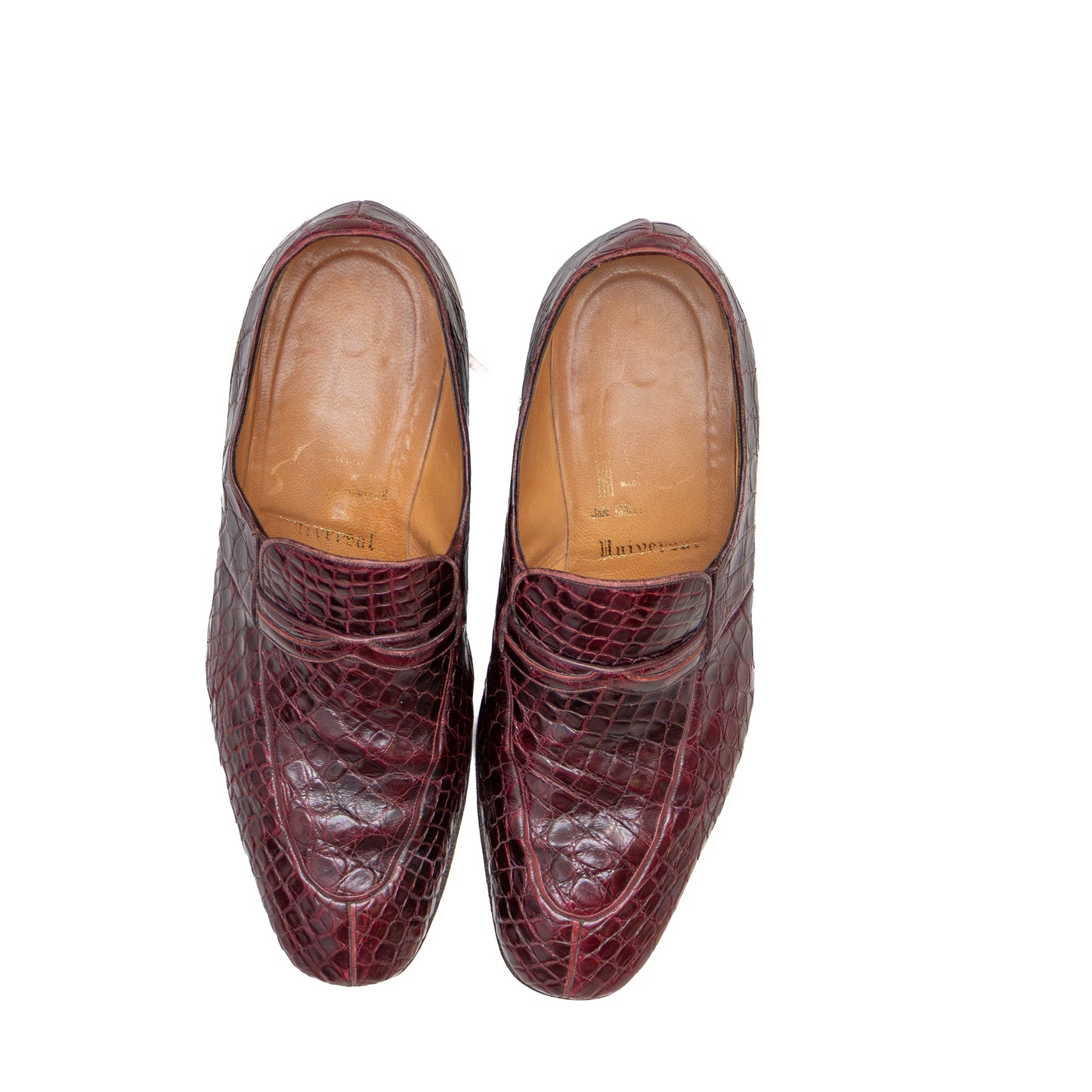 Johnston &amp; Murphy Genuine Alligator Loafers – Burgundy (US 10 / UK 9) – Classic Penny Style