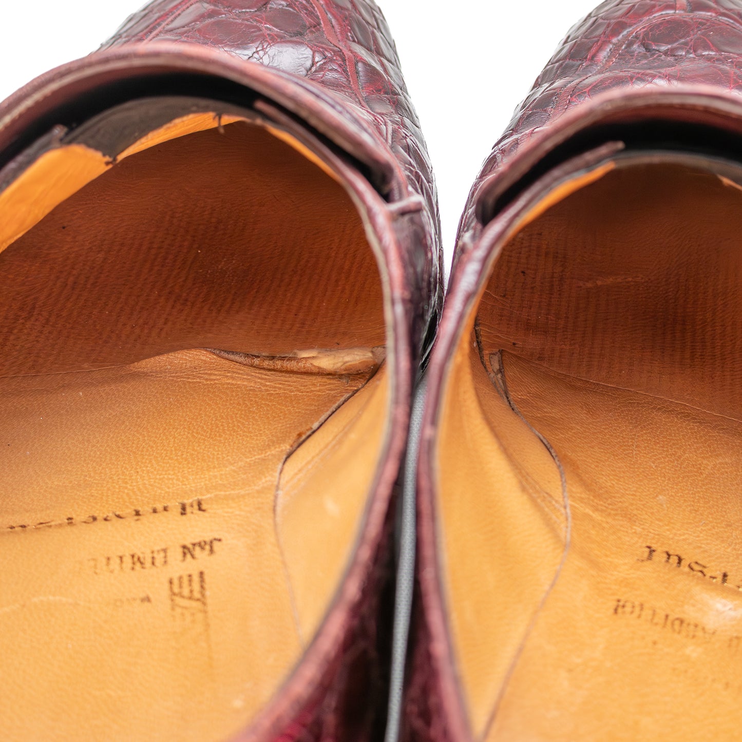 Johnston &amp; Murphy Genuine Alligator Loafers – Burgundy (US 10 / UK 9) – Classic Penny Style