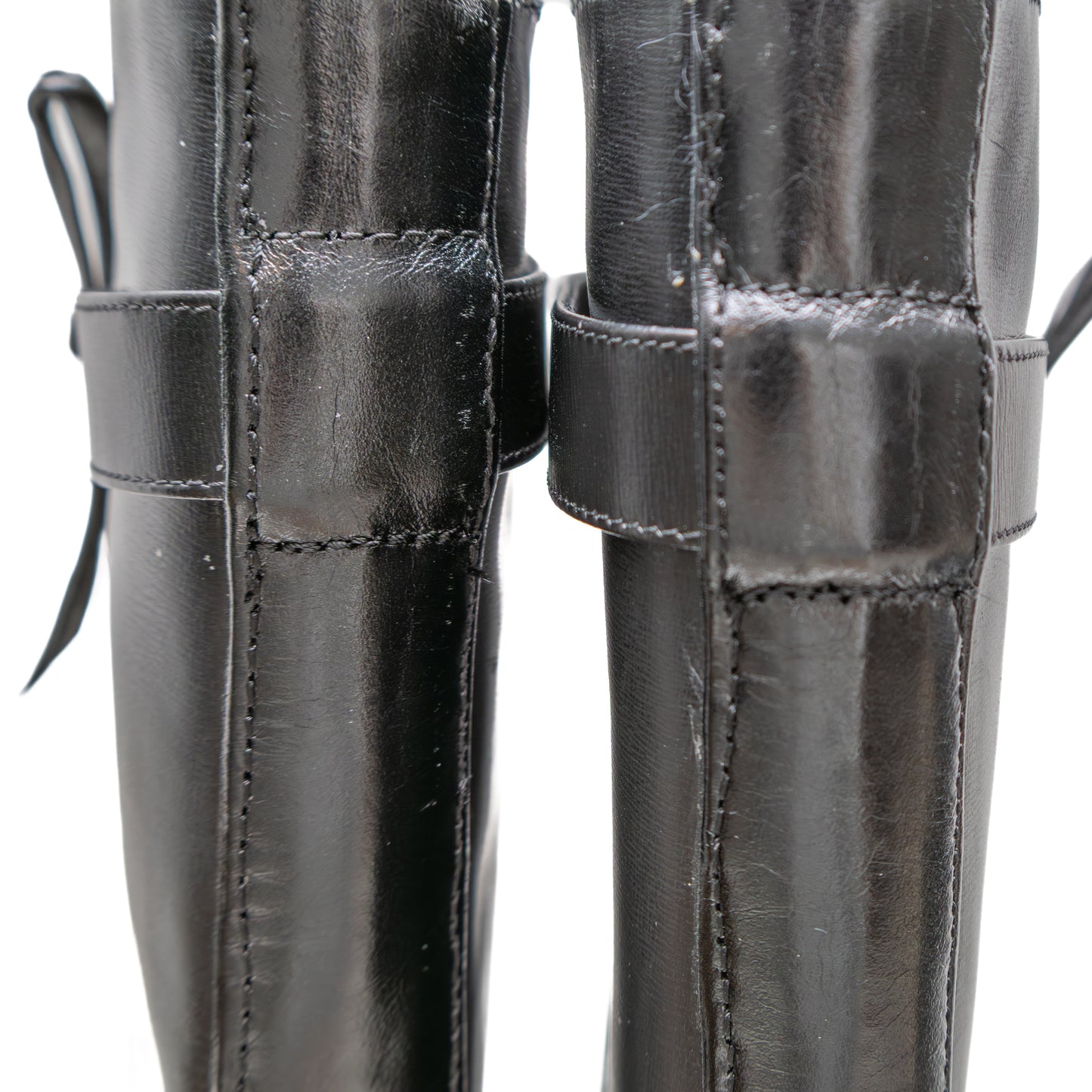 Givenchy Shark Lock Leather Wedge Boots – Black – Size 38 (Fits Like 37–37.5)