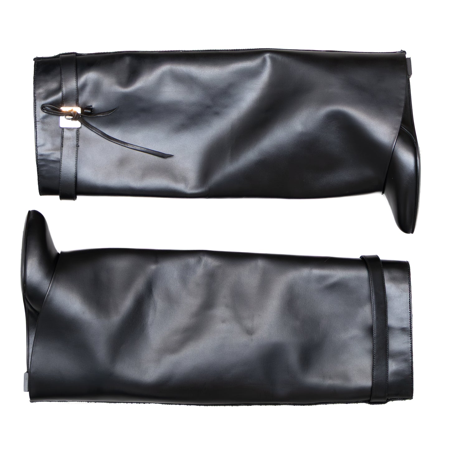 Givenchy Shark Lock Leather Wedge Boots – Black – Size 38 (Fits Like 37–37.5)