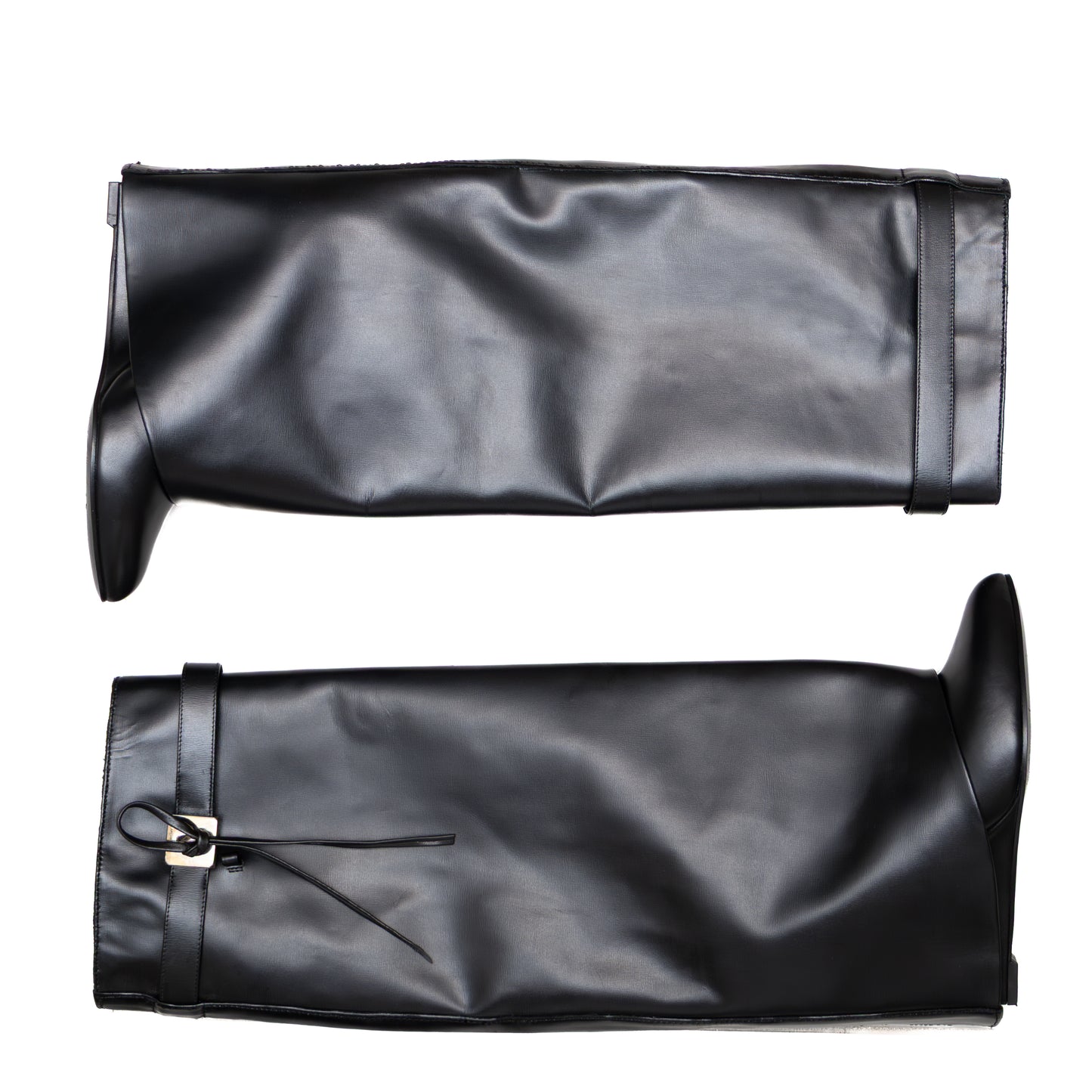 Givenchy Shark Lock Leather Wedge Boots – Black – Size 38 (Fits Like 37–37.5)