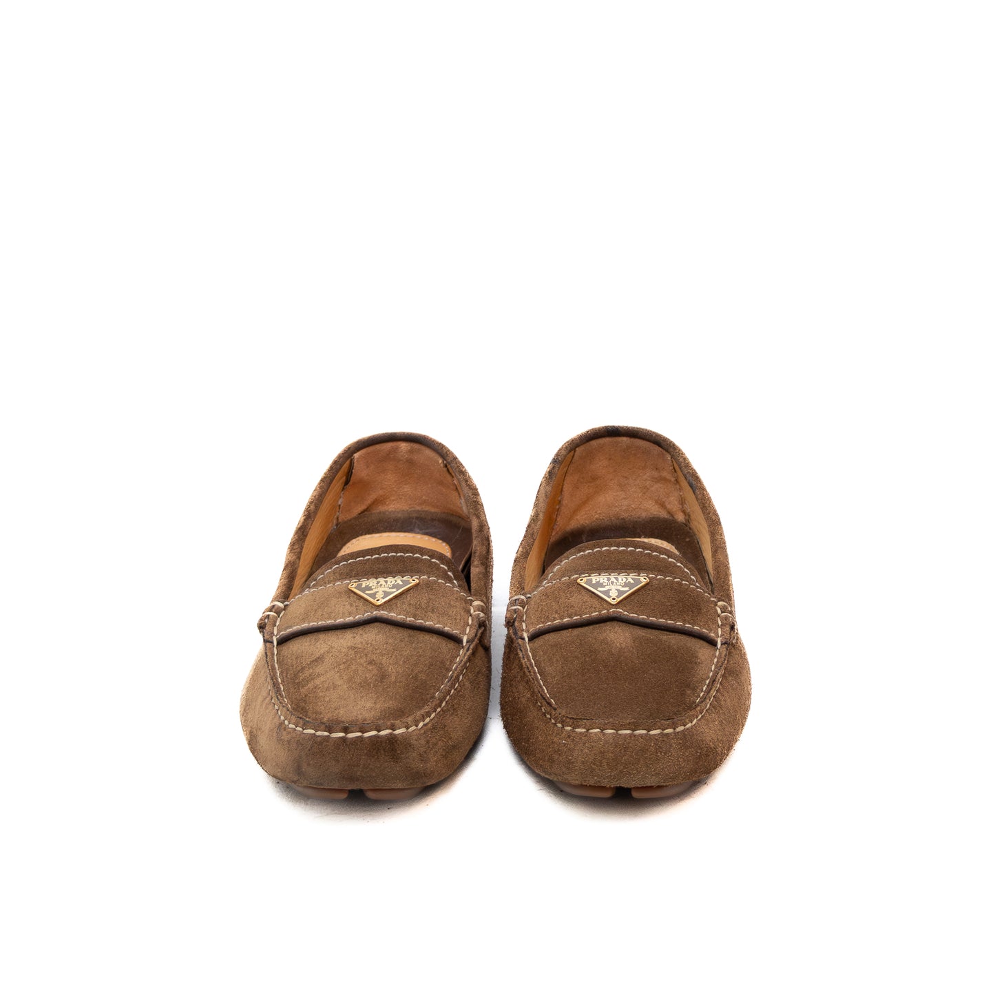Prada Suede Driving Loafers – Brown – Size US 9 / EU 39 / UK 6.5 – Women’s