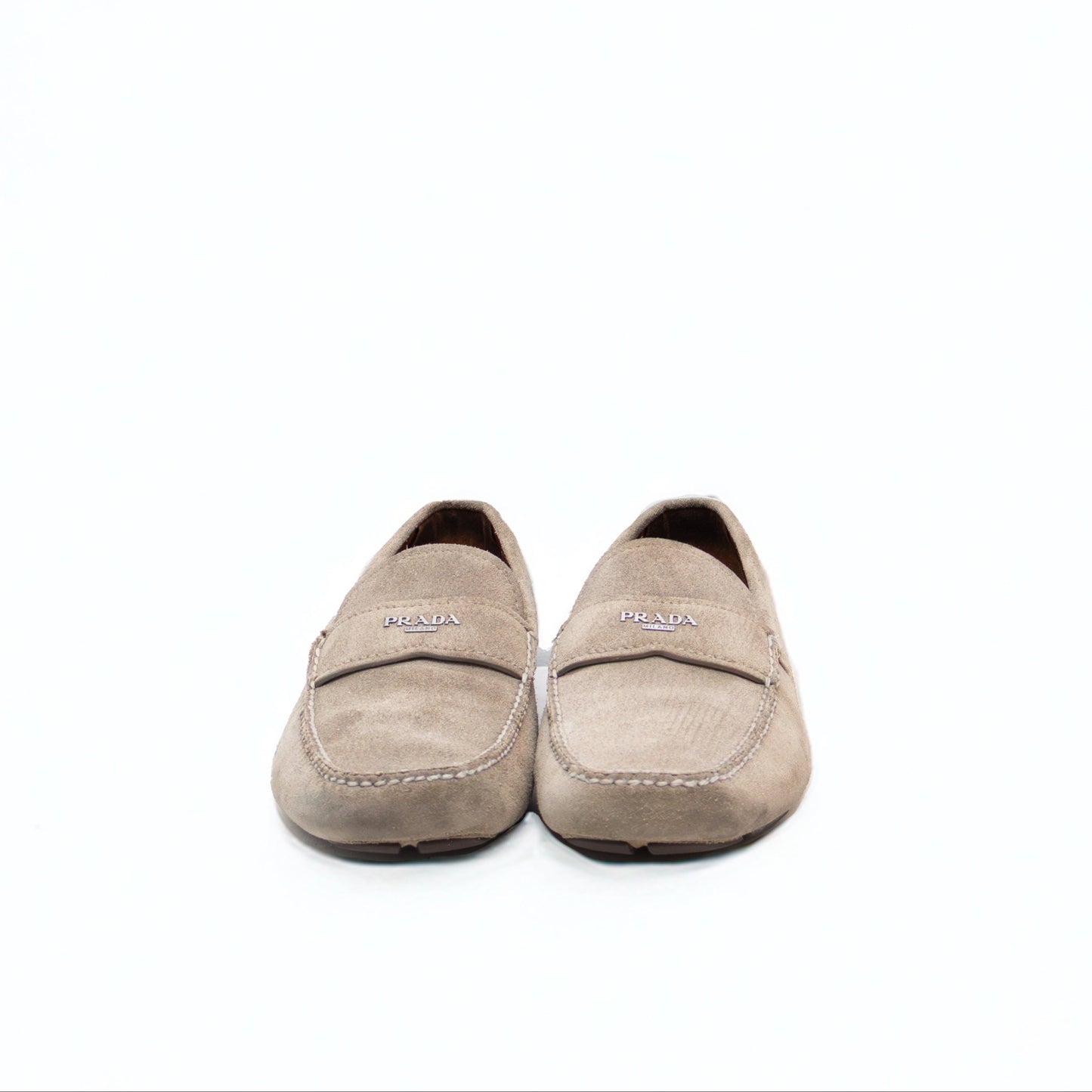Prada Men’s Grey Suede Driving Loafers – Size US 9 / EU 42 / UK 8 – Made in Italy
