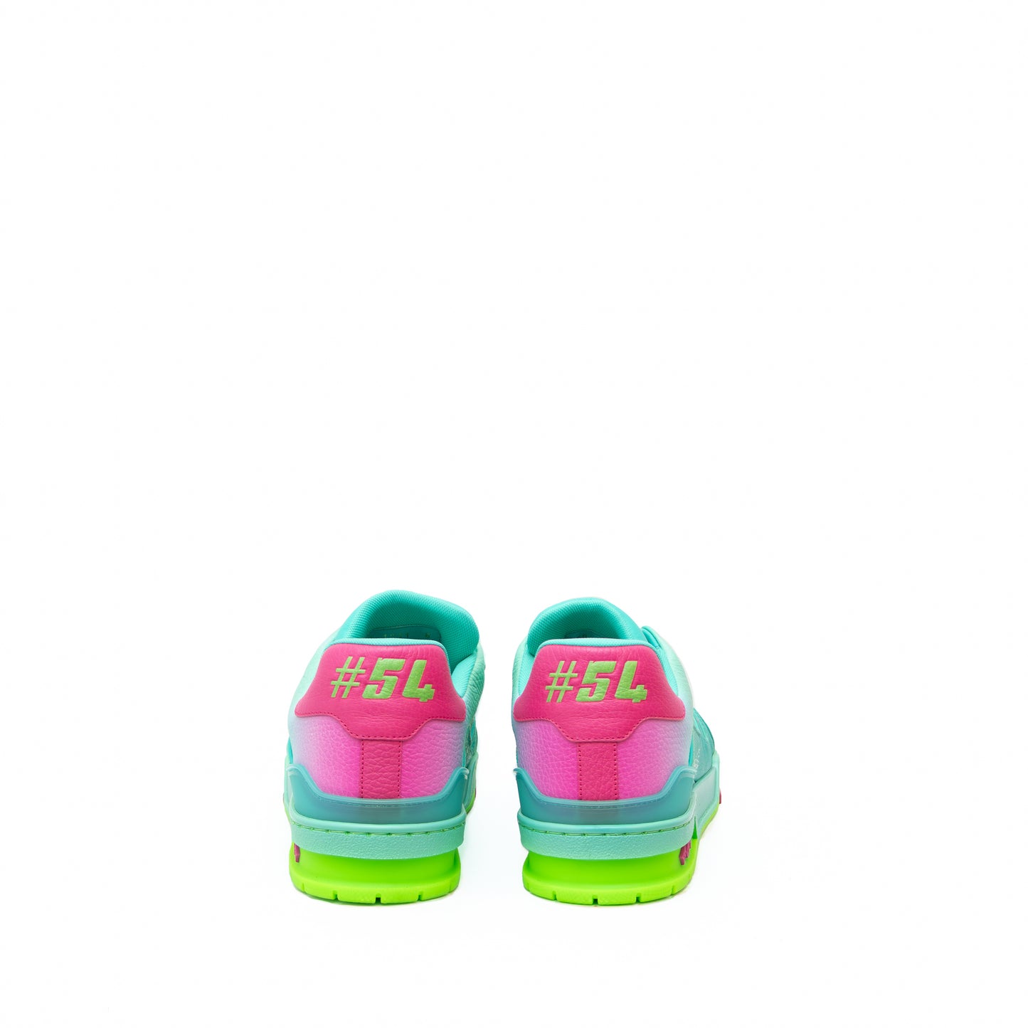 Louis Vuitton LV Trainer Sneakers – Virgil Abloh SS19 – Gradient Green/Pink – Size US 8 / EU 41 / UK 7 – FD1211