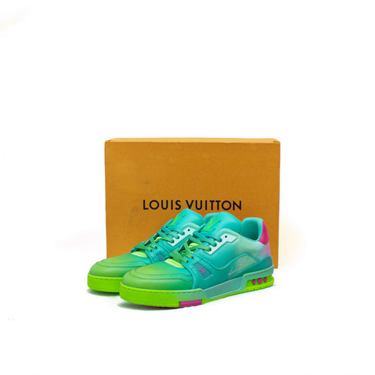 Louis Vuitton LV Trainer Sneakers – Virgil Abloh SS19 – Gradient Green/Pink – Size US 8 / EU 41 / UK 7 – FD1211