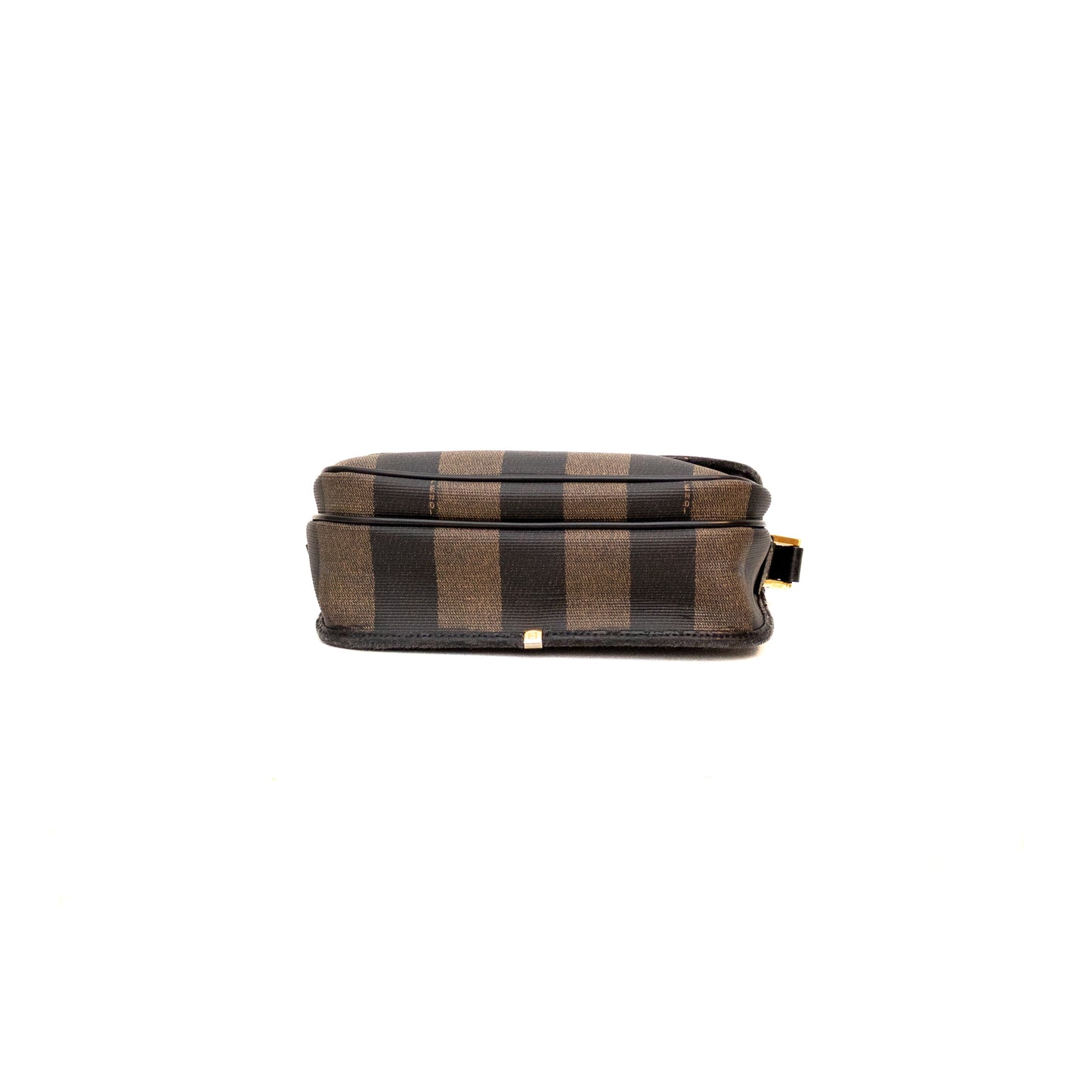 Vintage Fendi Pequin Stripe Crossbody Bag – Brown &amp; Black Coated Canvas&nbsp;