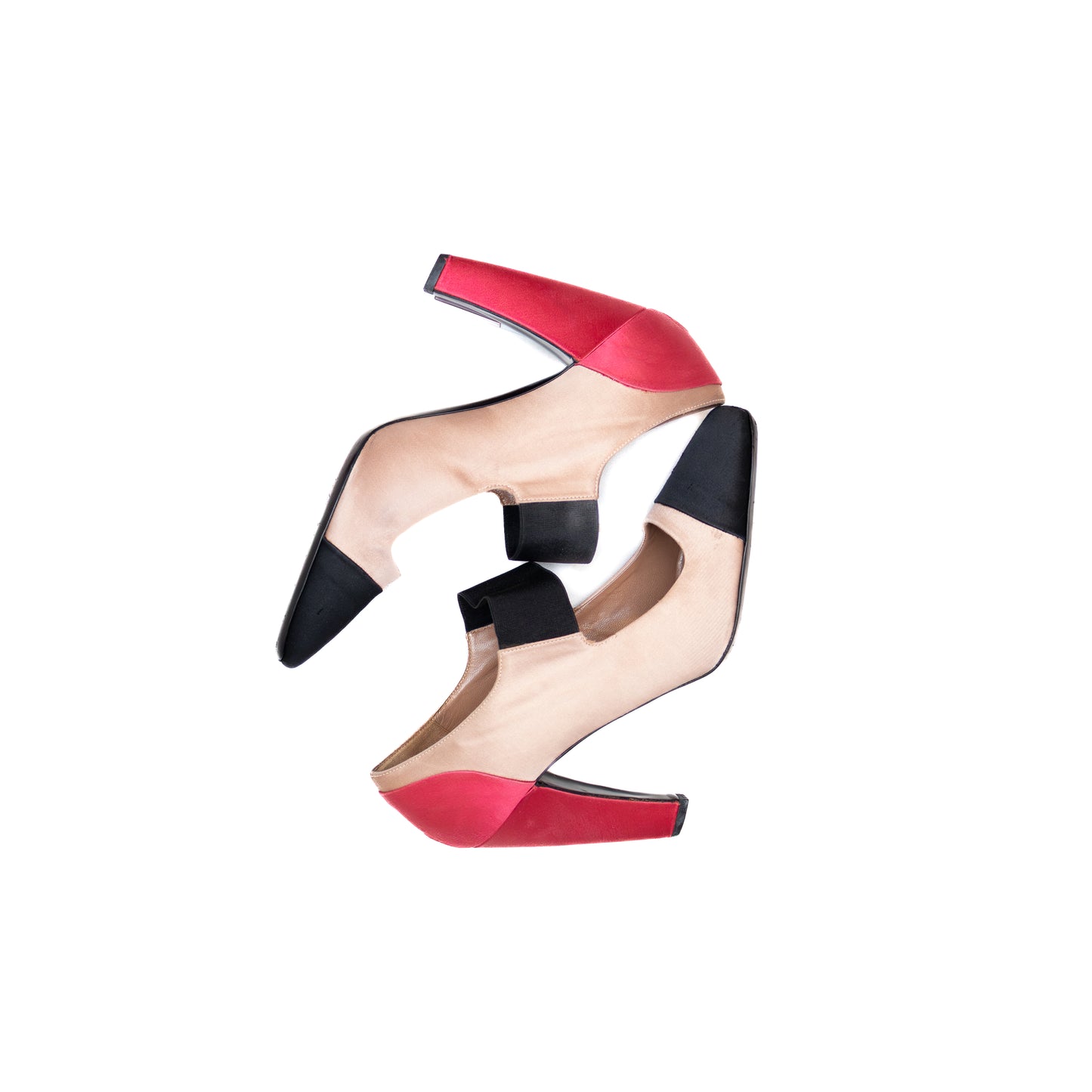 Prada F/W 2007 Three-Tone Satin Mary Jane Heels – Size IT 40 / US 10