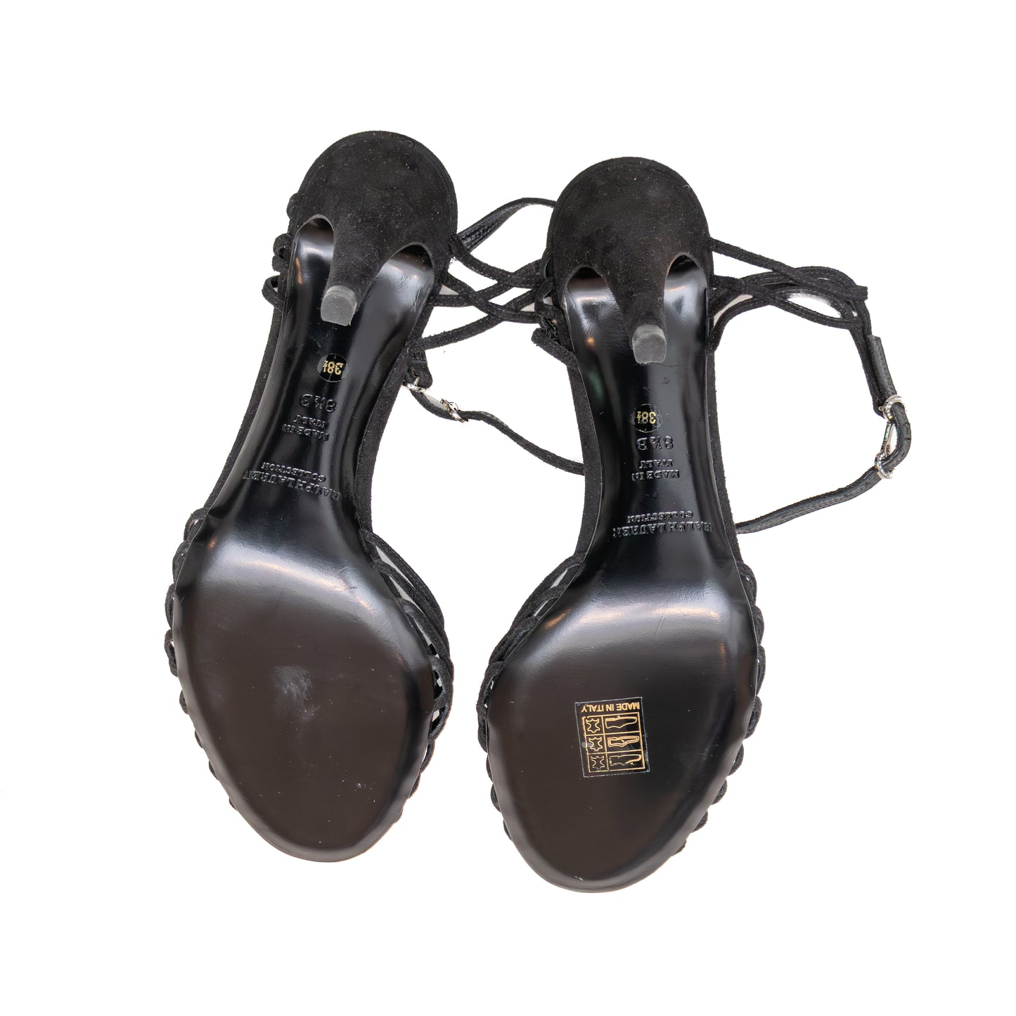 Ralph Lauren Collection Purple Label Black Velvet Beaded Heels | Size US 8.5B