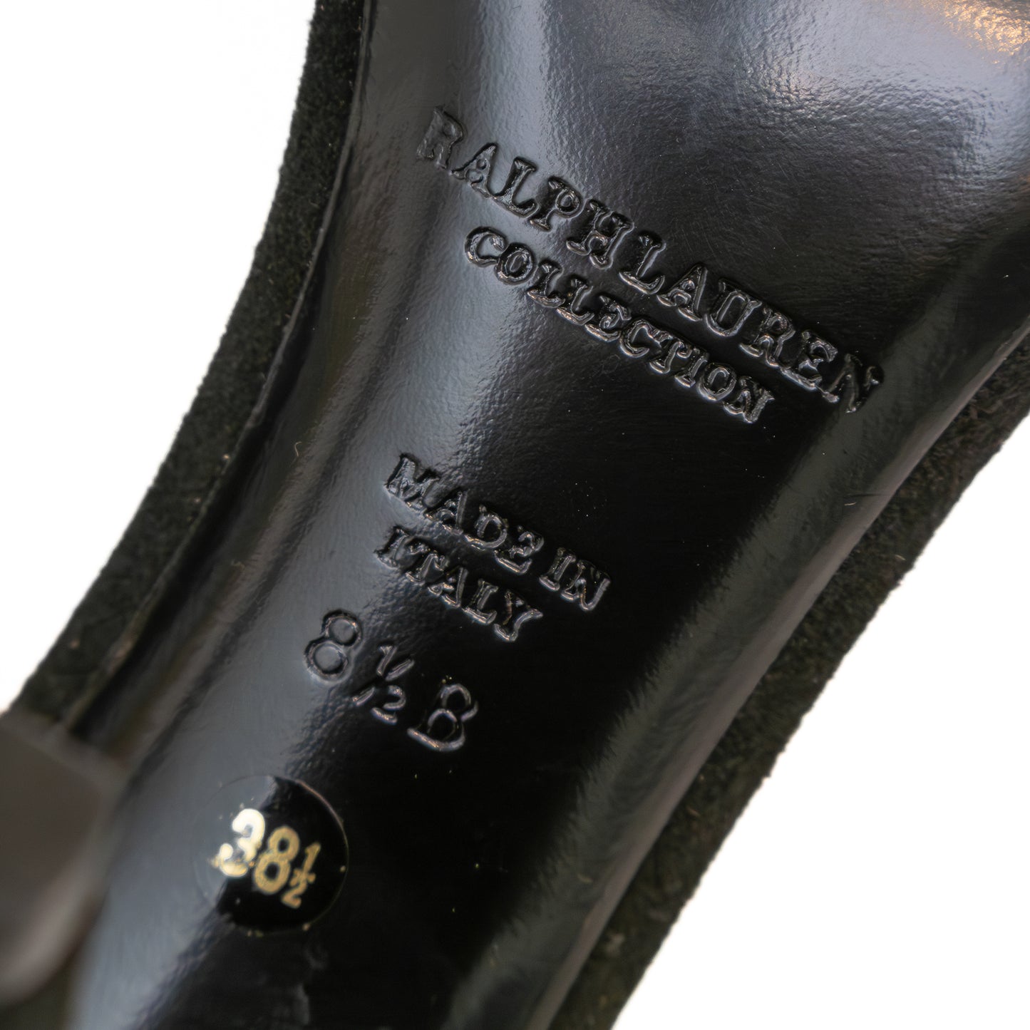 Ralph Lauren Collection Purple Label Black Velvet Beaded Heels | Size US 8.5B