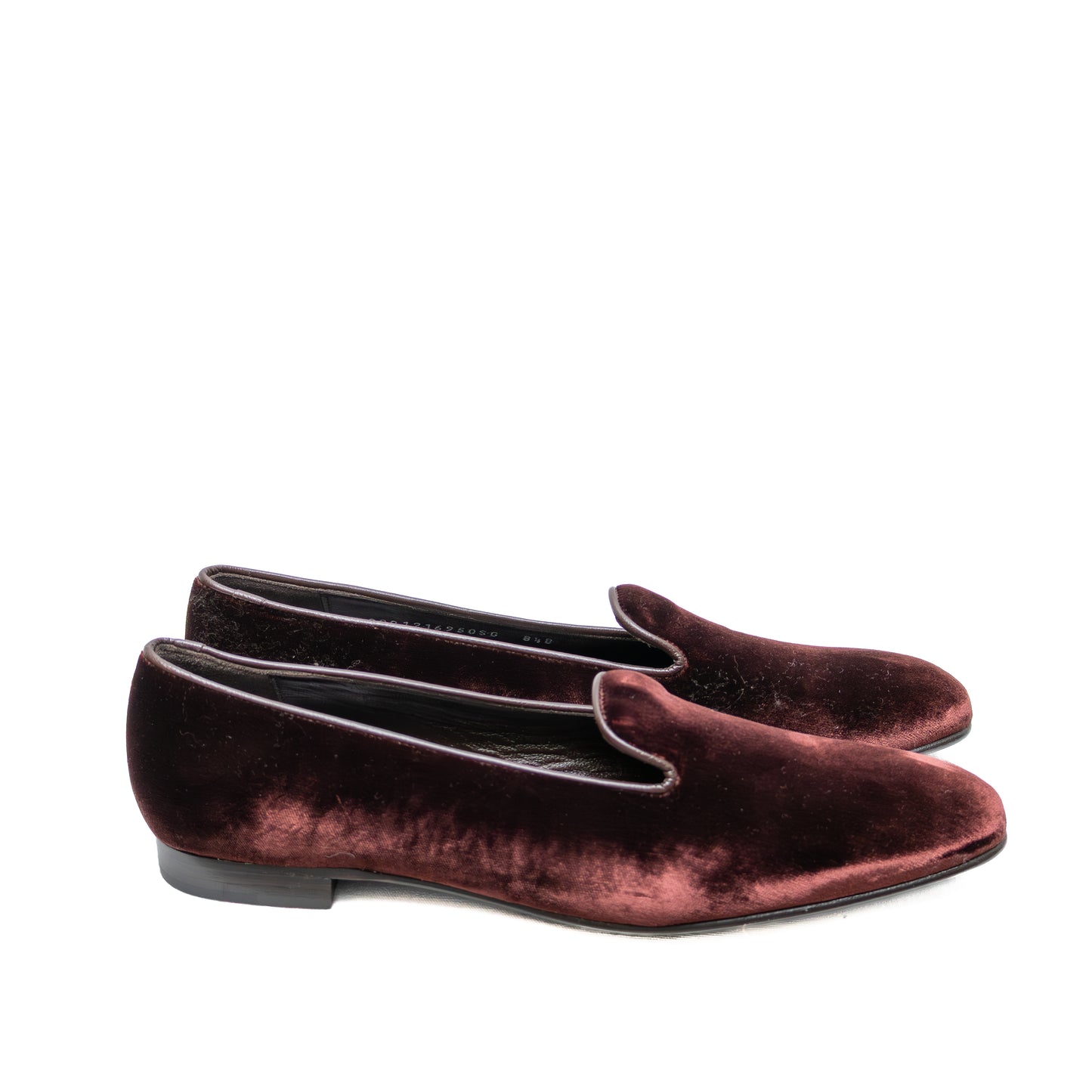 Ralph Lauren Purple Label Women’s Velvet Loafers | Burgundy | Made in Italy | Size US 8.5D&nbsp;