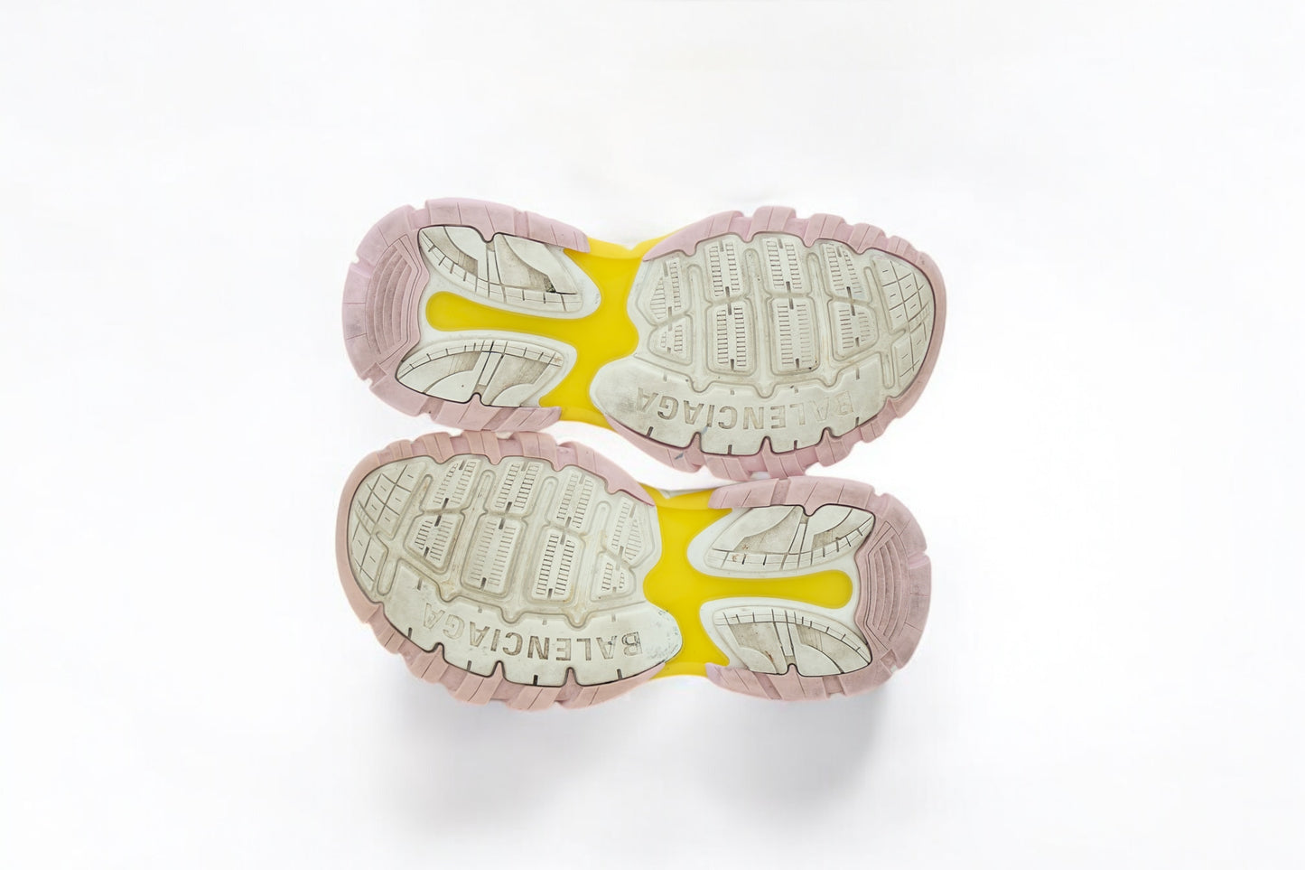 Balenciaga White & Pink Track Sport Sandals US 10/ EU 40