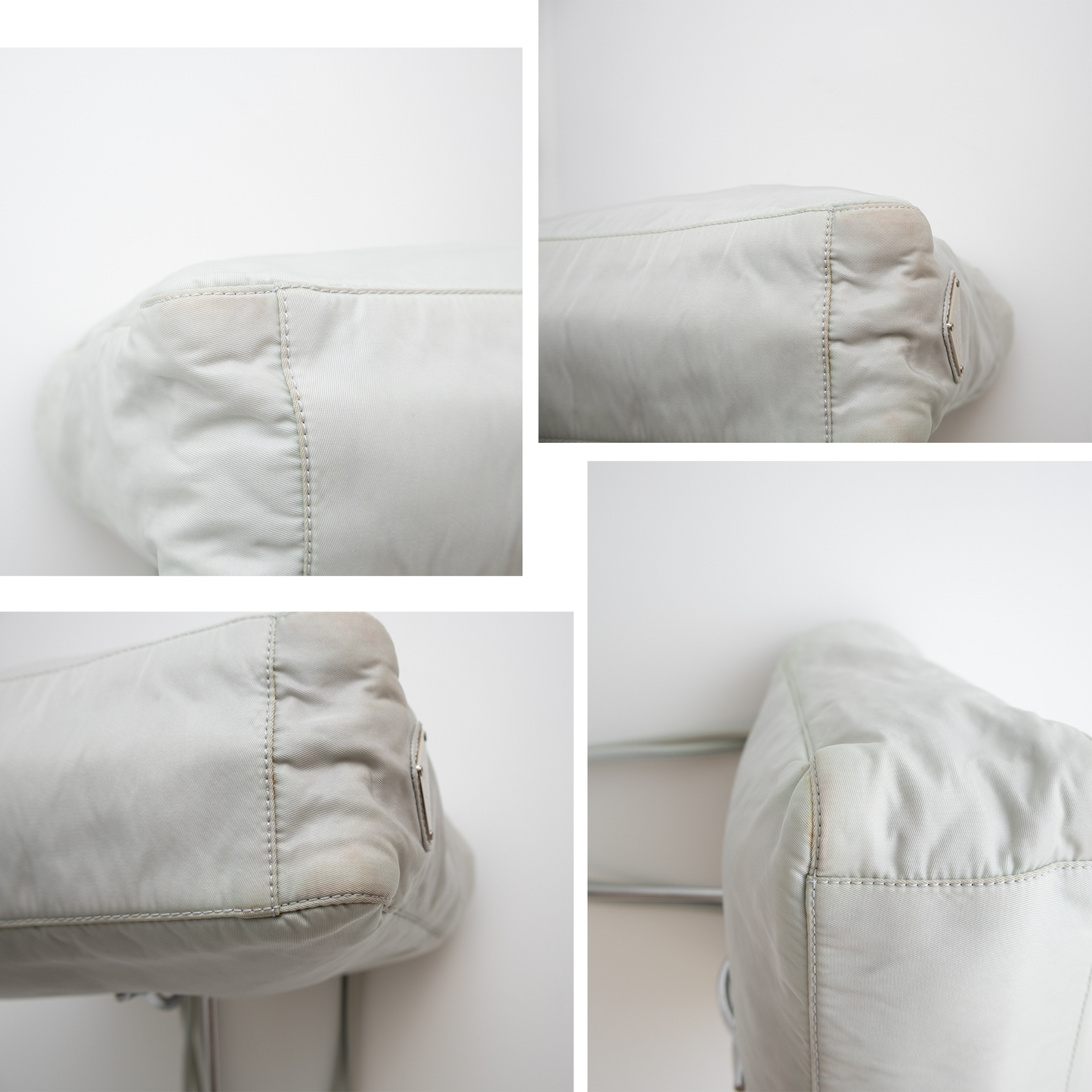 Prada White Nylon Shoulder Tote Bag – Made in Italy