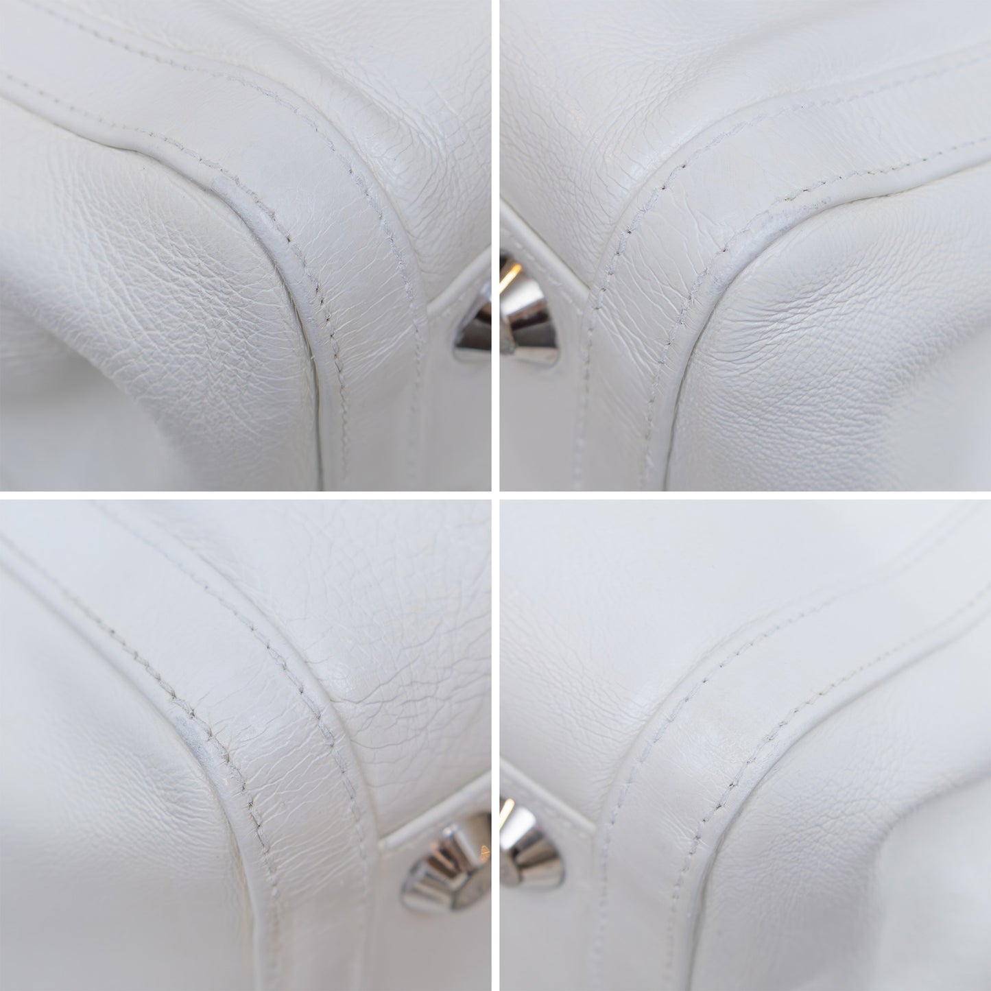 Christian Dior White Leather Tote Bag – 2005 Collection by John Galliano