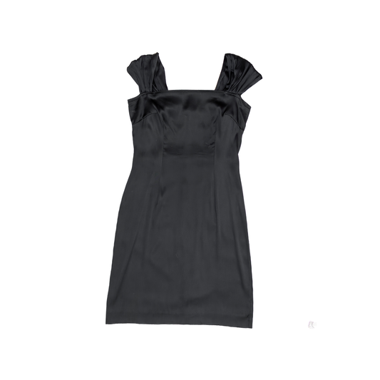 Dolce & Gabbana Black Silk Blend Ruched Sleeve Cocktail Dress – IT 40 (US 4)