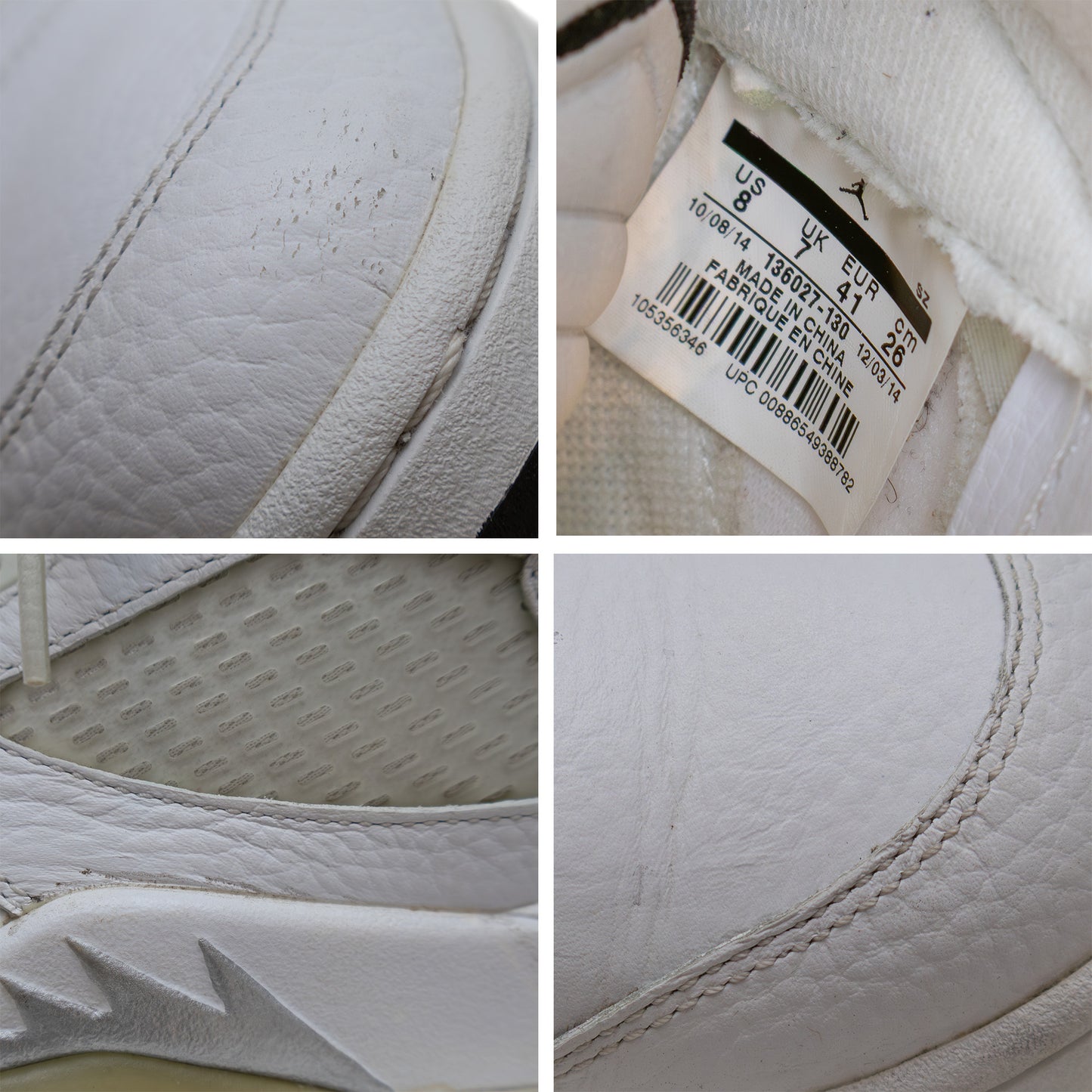Nike Air Jordan 5 Retro White Metallic 2014 - Size US 8 / UK 7 / EU 41