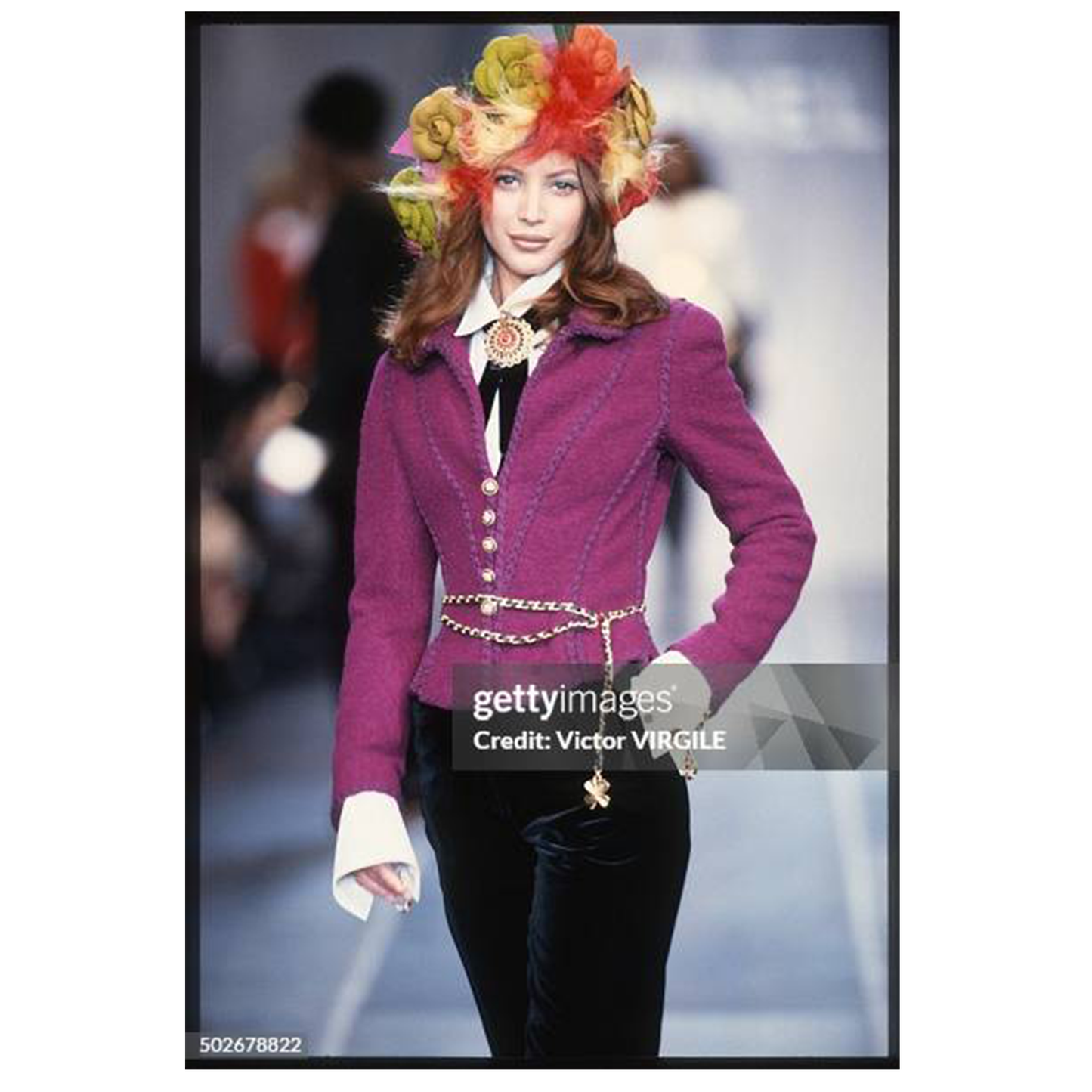 RARE Vintage Chanel Boutique Purple Bouclé Wool Jacket – FW 1993 Collection