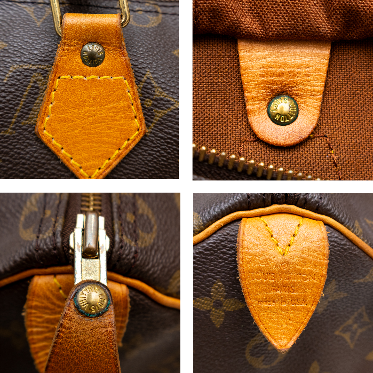 Louis Vuitton Speedy 35 Monogram Handbag – M41524 – Made in USA – Vintage 1993