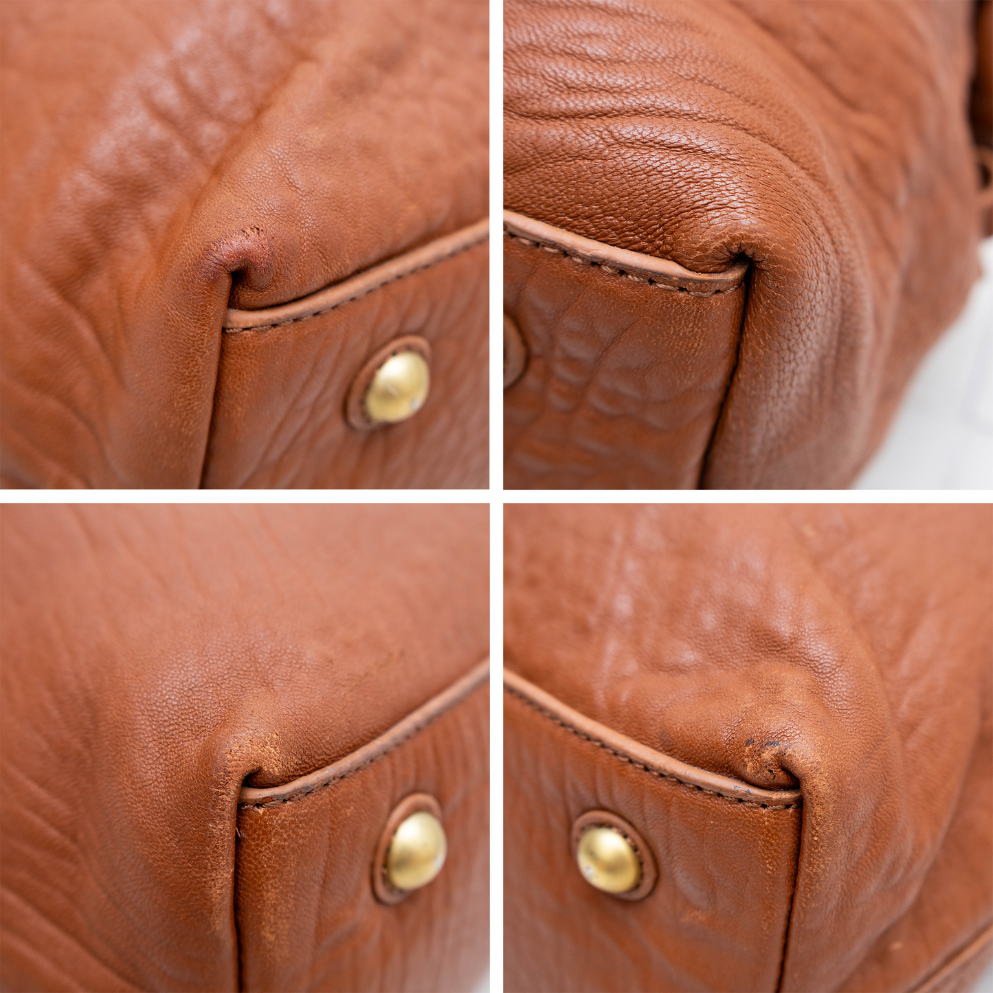 Rare YVES SAINT LAURENT Brown Pebbled Leather Easy Y Zip Weekender Duffle Bag