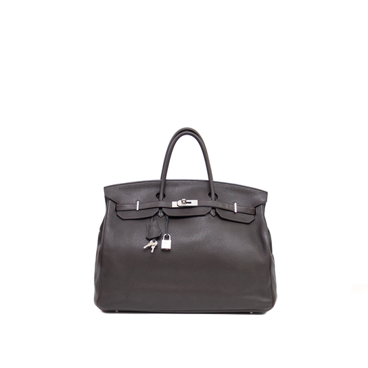 Hermès Birkin 40 Togo Leather Brown Palladium Hardware Handbag – 2009
