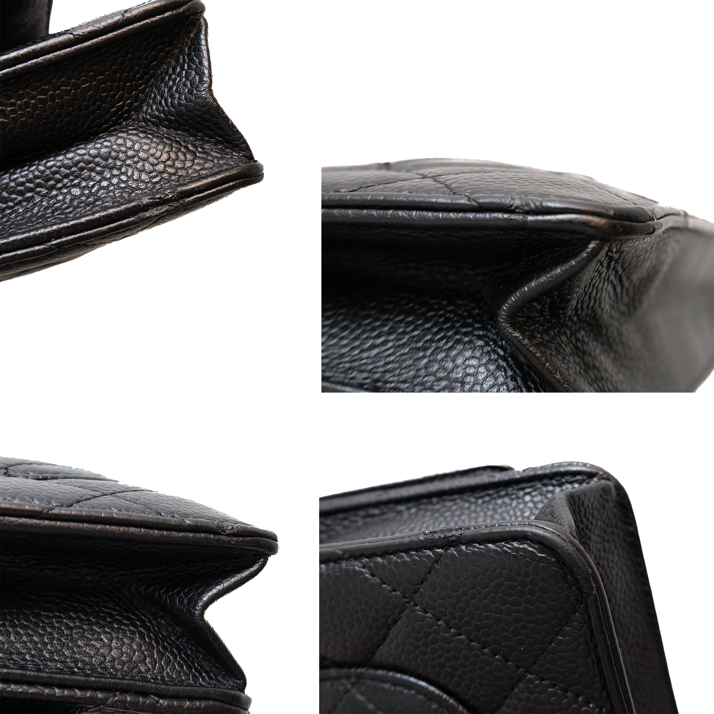 Chanel Black Caviar Wallet On Chain Bag with Silver-Tone Hardware