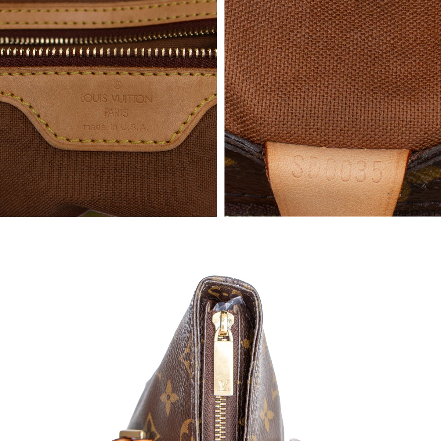 Louis Vuitton Cabas Piano Tote Bag Monogram Canvas Vintage Shoulder Bag